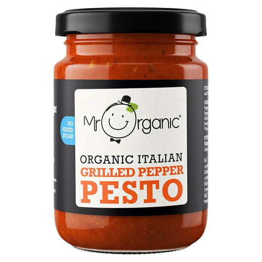 Mr Organic Grilled Pepper Pesto - Case of 6 x 190G (Org)