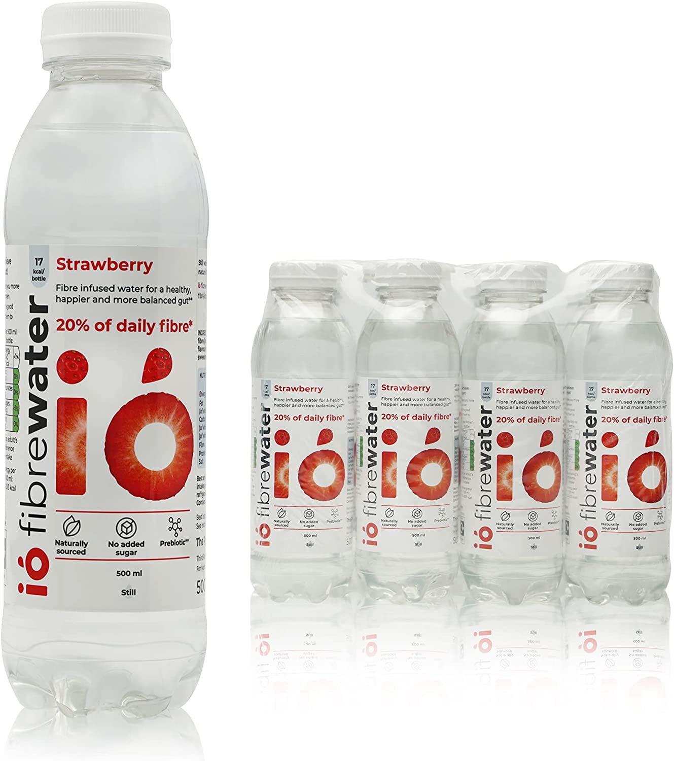 io fibrewater Strawberry - 12 x 500ML (Preorder)