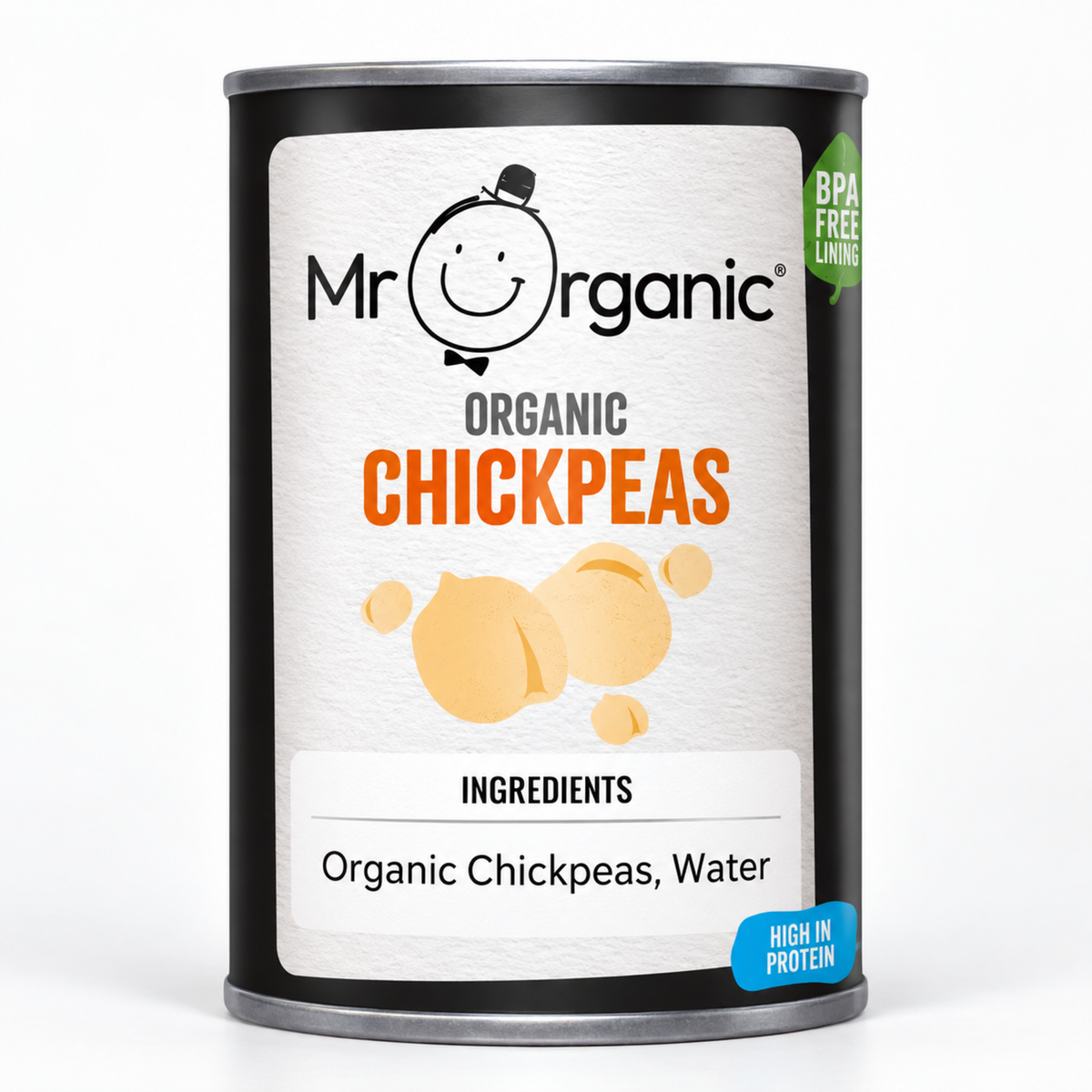 Mr Organic Chickpeas - ingredients label