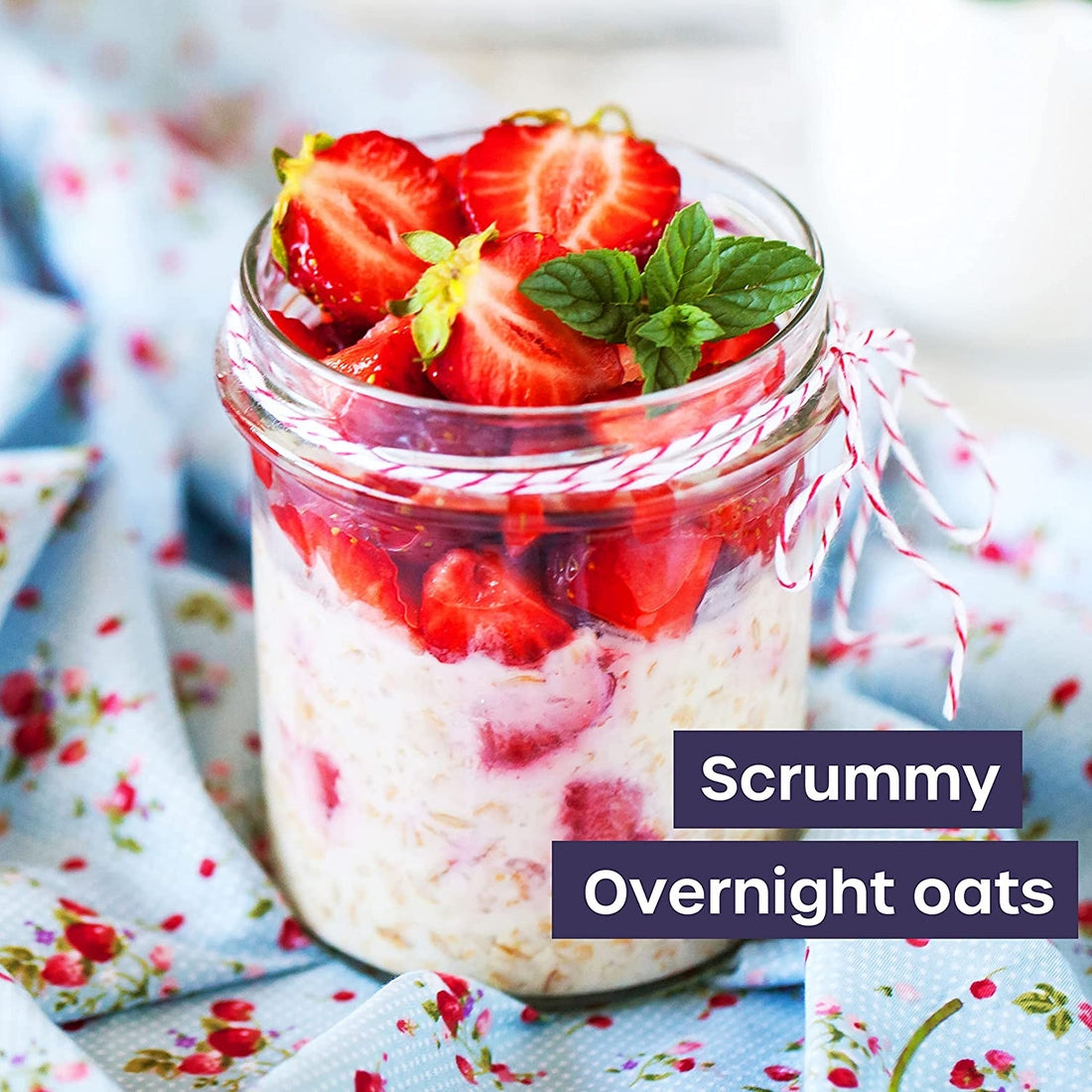 Volila Overnight Oat Jars with Lids - 350ML - Box of 2