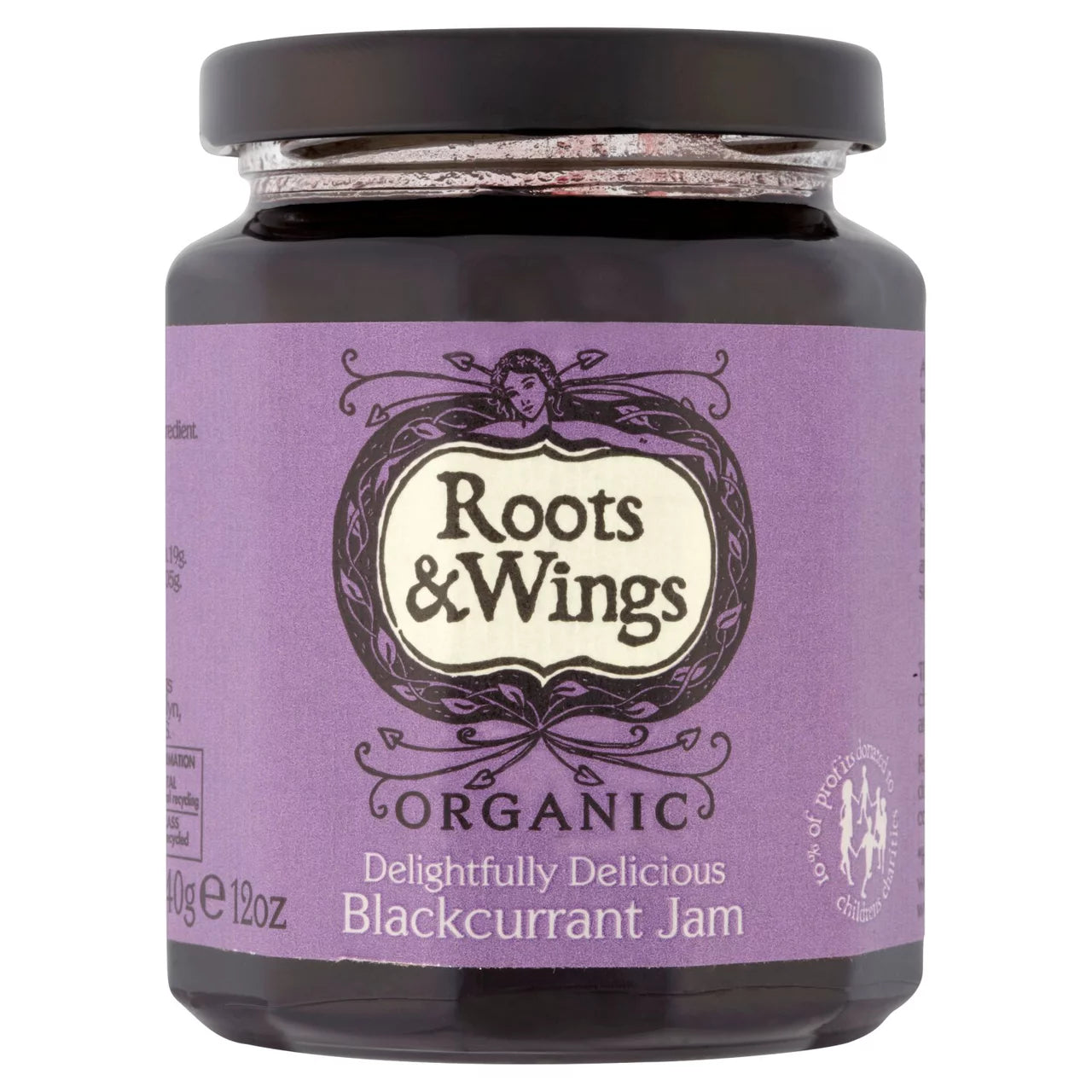 Roots & Wings Blackcurrant Jam - 340G (Org)