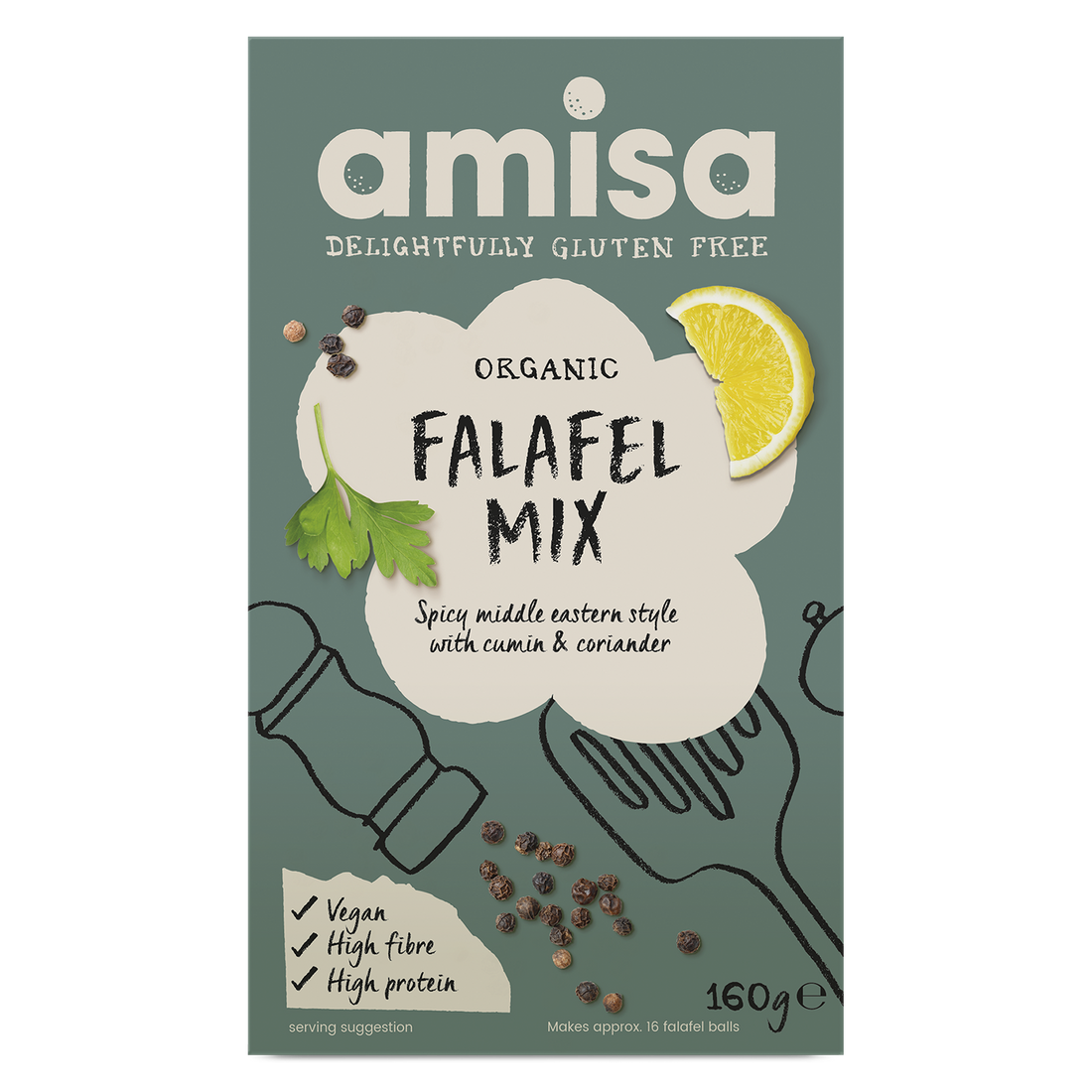 Amisa Gluten Free Falafel Mix - 160G (Org)