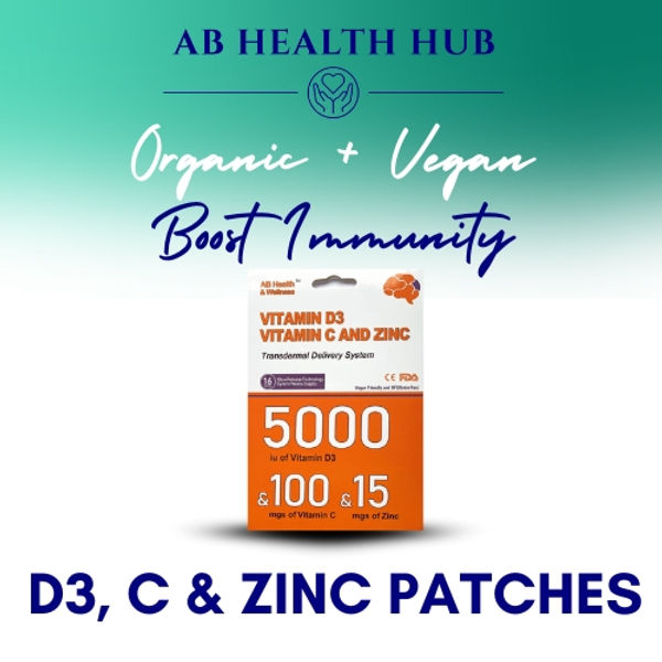 AB Health D3, C and Zinc Vitamin Patch - 16 discs (Org)