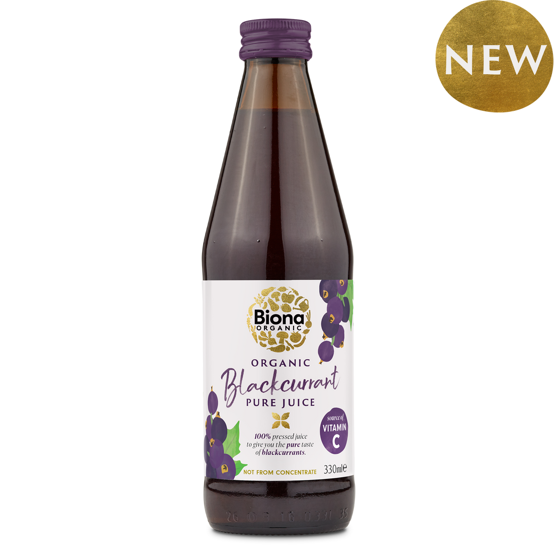 Biona Pure Blackcurrant Super Juice - Case of 6 x 330ML (Org)
