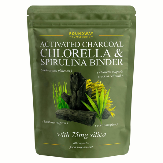 Roundway Supplements Activated Charcoal, Chlorella, Spirulina Binder - 60 Capsules