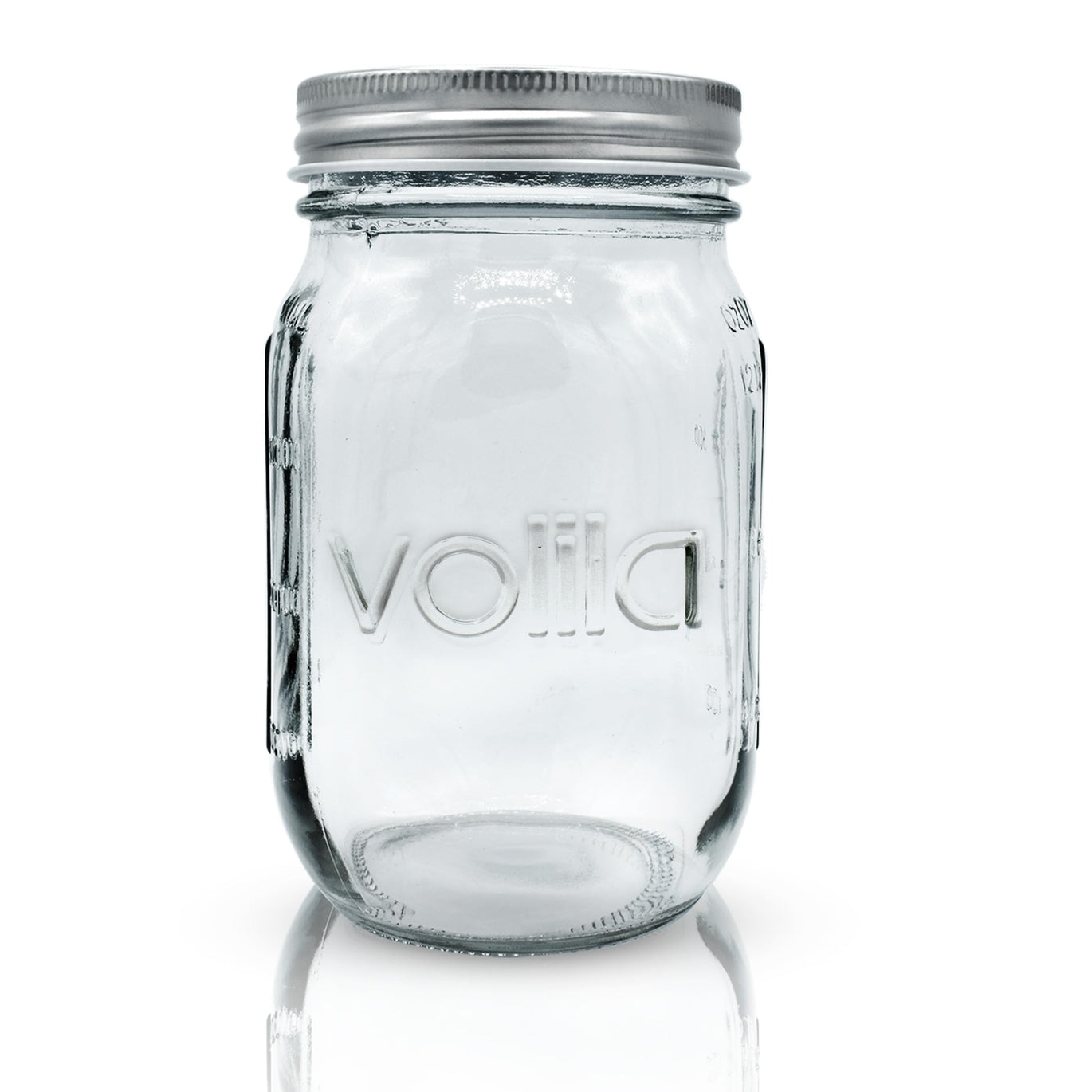 Volila Mason Jars with Lids - 500ML - Box of 4