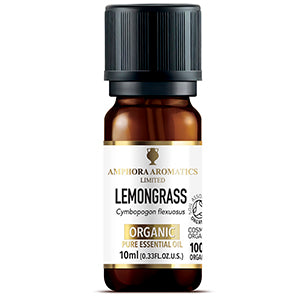 Amphora Aromatics Organic Lemongrass Essential Oil - 10ML