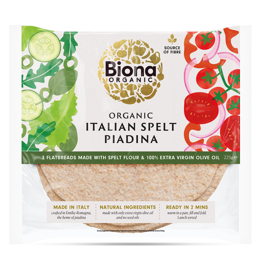Biona Italian Spelt Piadina Flatbreads - 225G