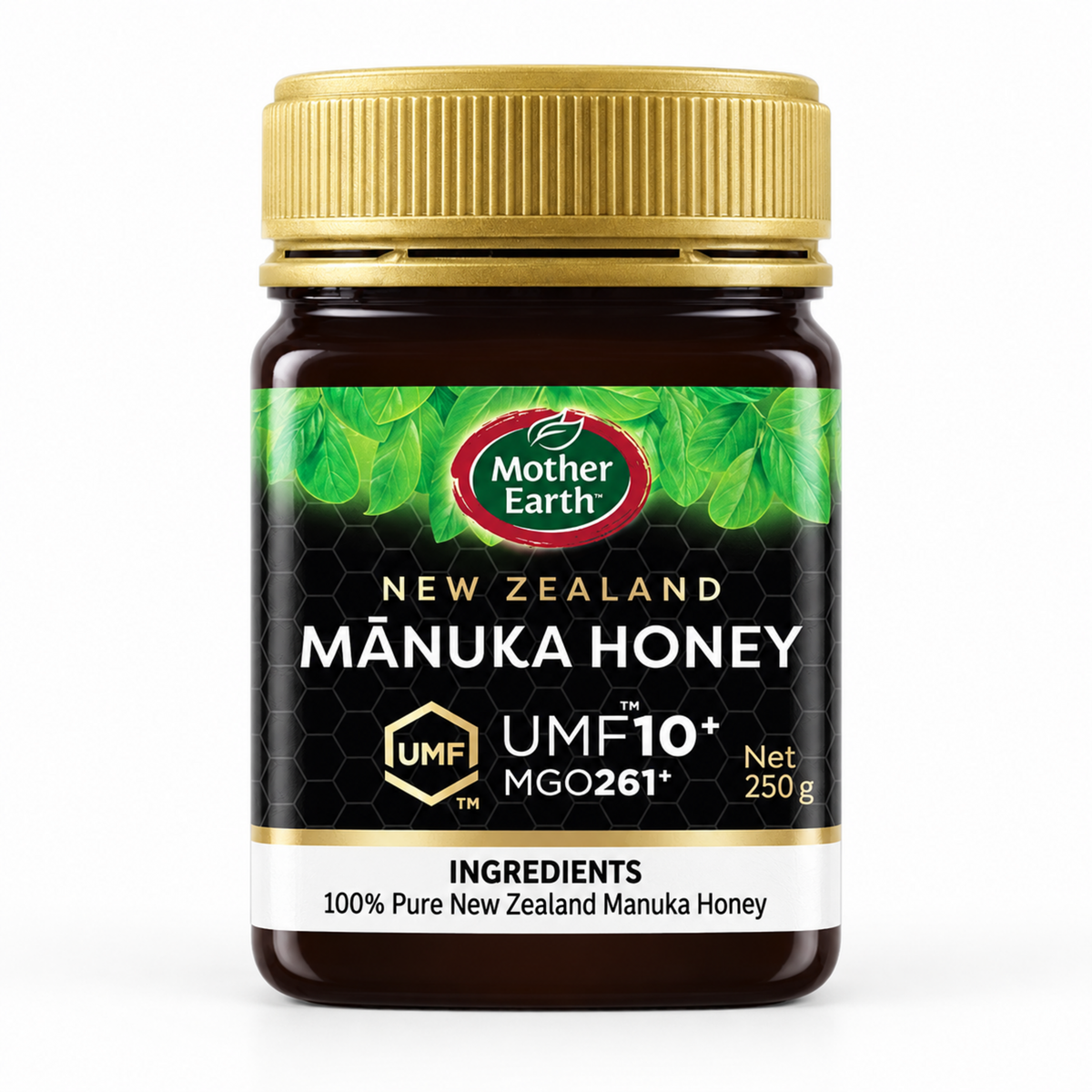 Mother Earth Manuka Honey UMF10 - ingredients label