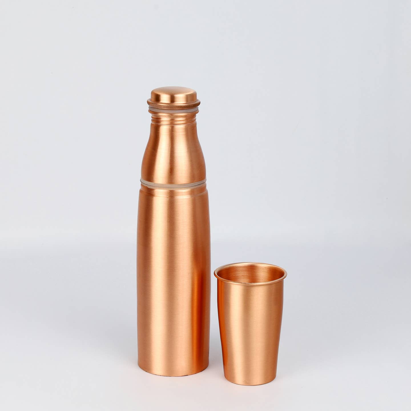El'Cobre Copper Water Bottle with Cup - 1L