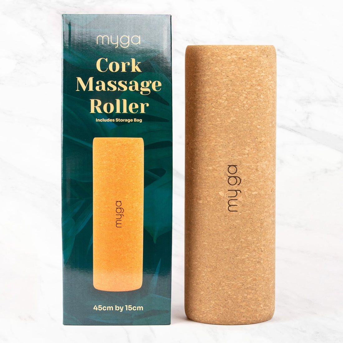 Myga Natural Cork Fascia Massage Roller - 10cm X 30cm