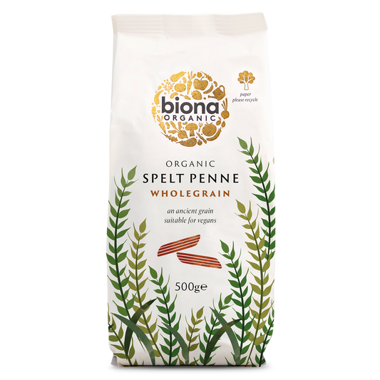Biona Spelt Wholegrain Penne - 500G - CLEARANCE CORNER (Org)