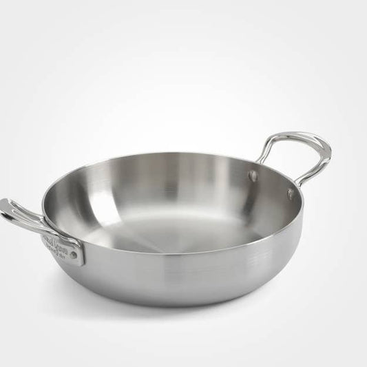 Samuel Groves Stainless Steel 3-Ply Chef Pan with Handles - 24CM