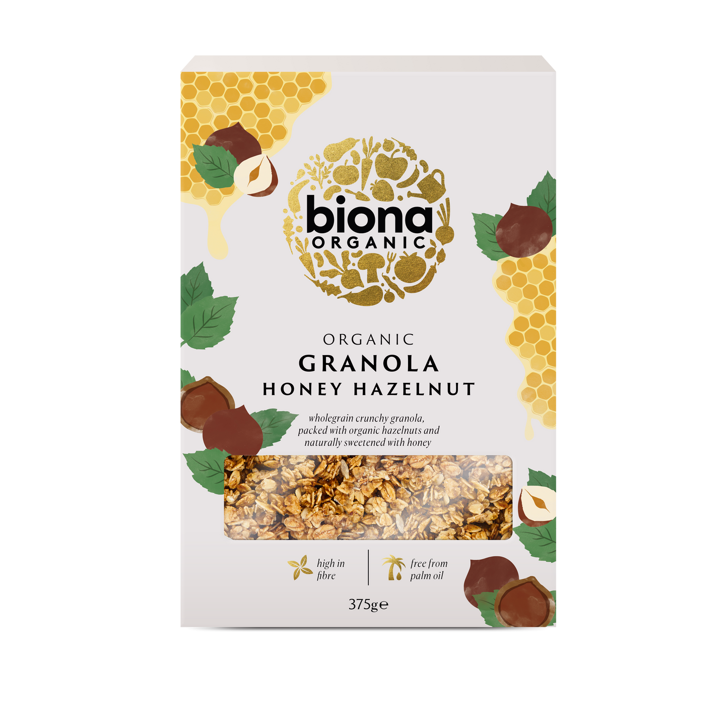 Biona Granola - Honey Hazelnut - Case of 6 x 375G (Org)