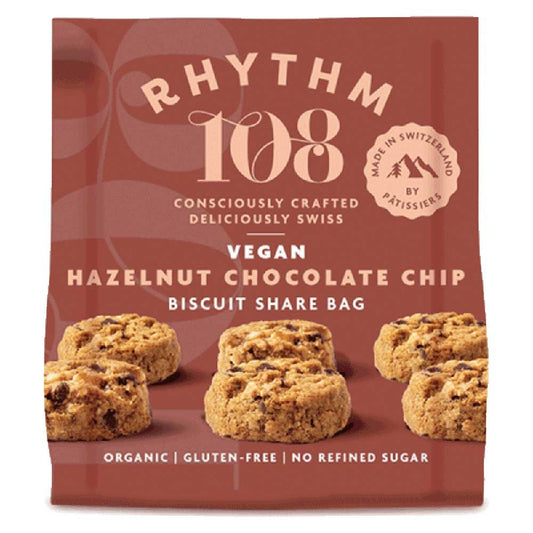 Rhythm 108 Hazelnut Chocolate Chip Biscuits - 135G