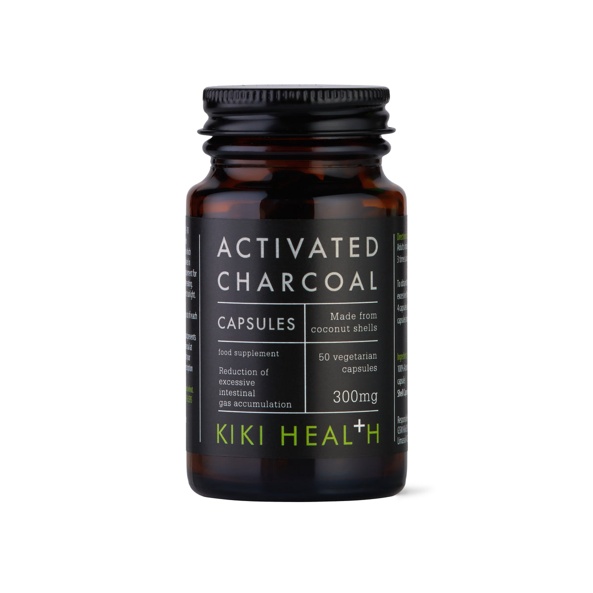 KiKi Health Activated Charcoal - 50 Vegicaps