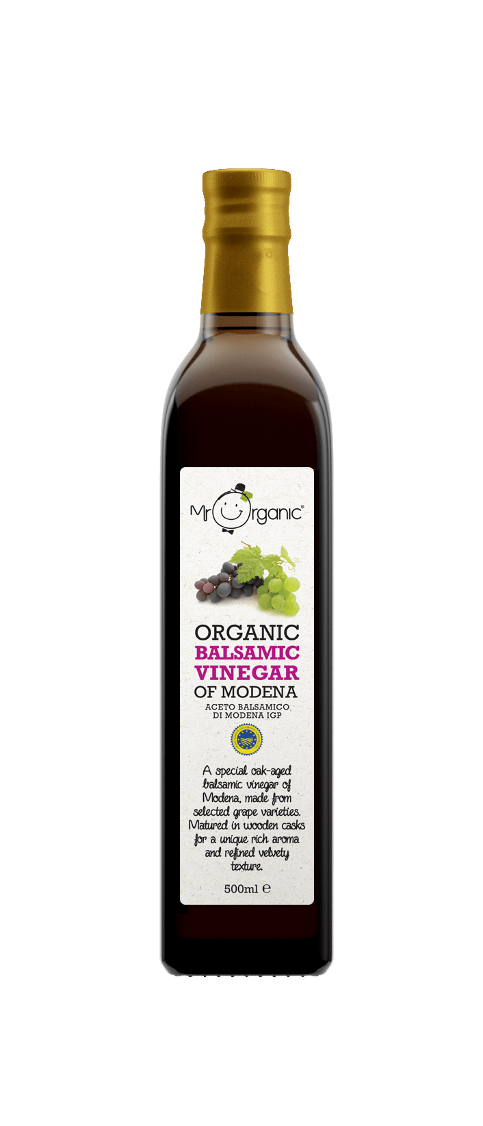 Mr Organic Balsamic Vinegar of Modena IGP - Case of 12 X 500ml (Org)