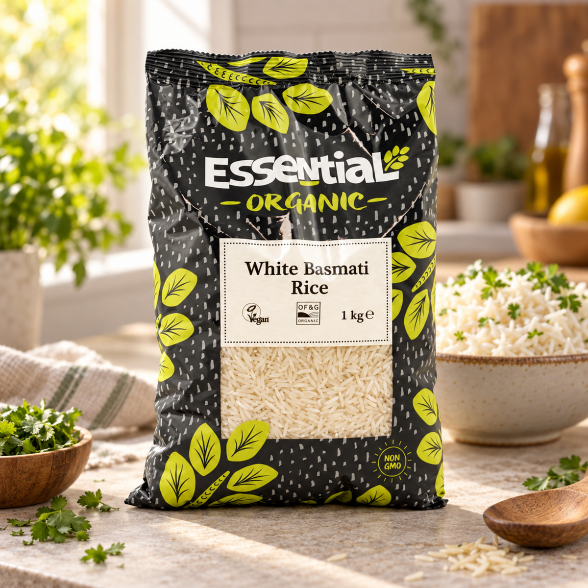 Essential Basmati White Rice 1KG - lifestyle shot
