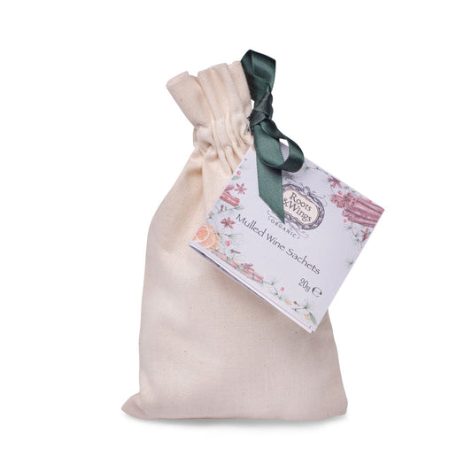 Old Hamlet Organic Mulled Wine Spices Pouchettes (Calico Bag) -  Bag of 4 (Org)