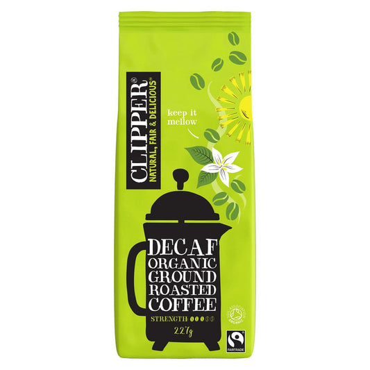 Clipper Decaffeinated Roast & Ground Coffee - 8 x 227G