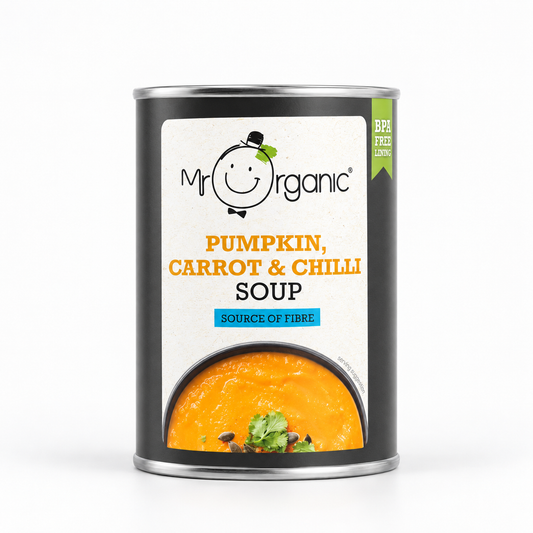 Mr Organic Pumpkin, Carrot & Chilli Soup - plain shot