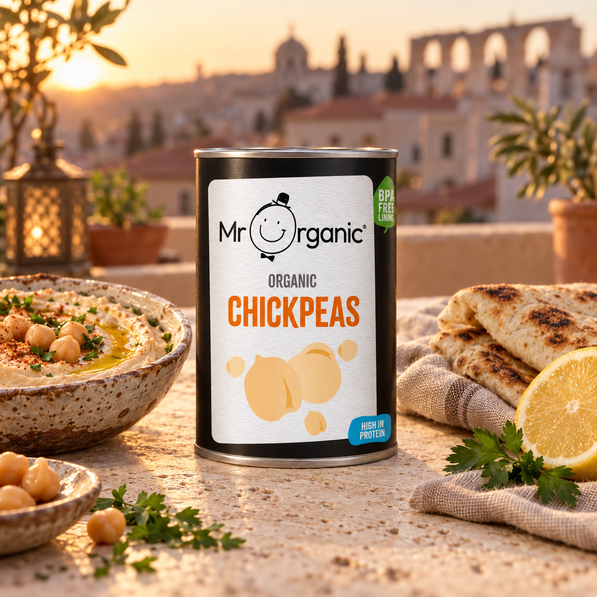 Mr Organic Chickpeas - lifestyle shot