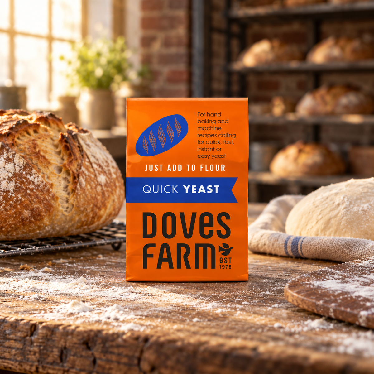 Doves Farm Quick Yeast 125G - lifestyle shot