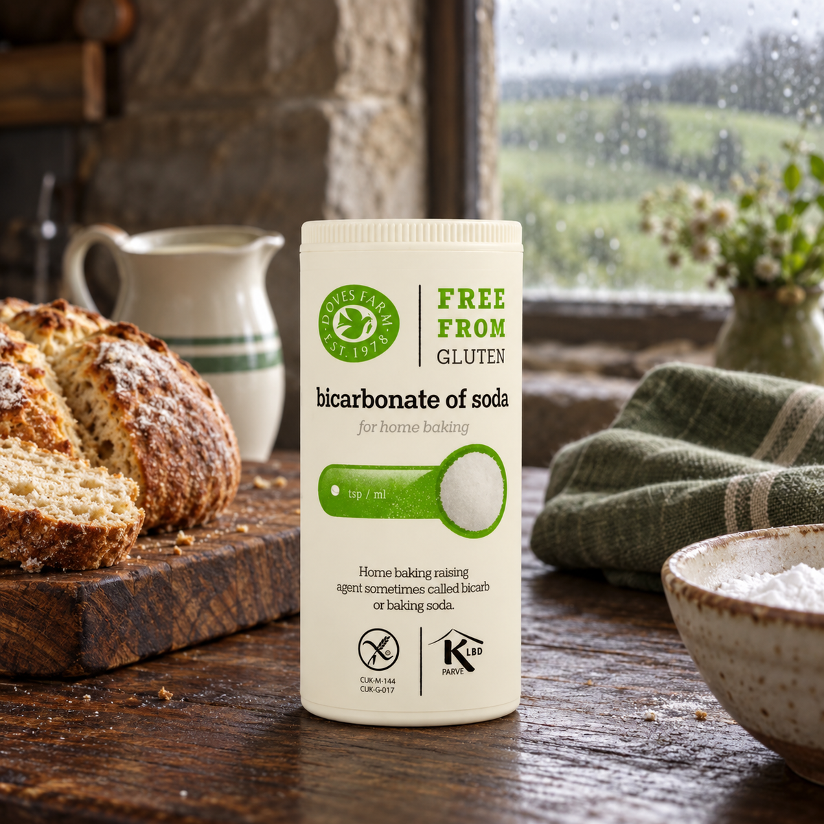 Doves Farm Freee Gluten Free Bicarbonate of Soda 200G - lifestyle shot