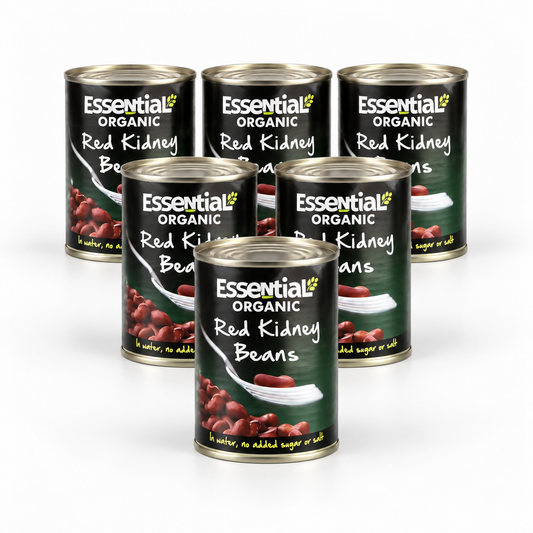 Essential Red Kidney Beans - Case of 6 x 400G - hero shot (pyramid stack, 2080x2080)