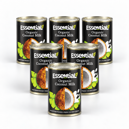 Essential Coconut Milk - Case of 6 x 400G - hero shot (pyramid stack, 2080x2080)