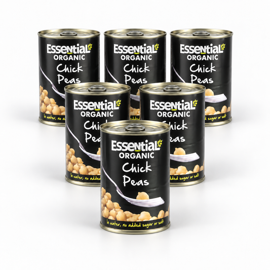 Essential Chickpeas - Case of 6 x 400G - hero shot (pyramid stack, 2080x2080)