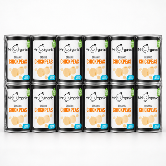 Mr Organic Chickpeas - Case of 12 x 400G - case shot (2 layers of 6, 2080x2080)