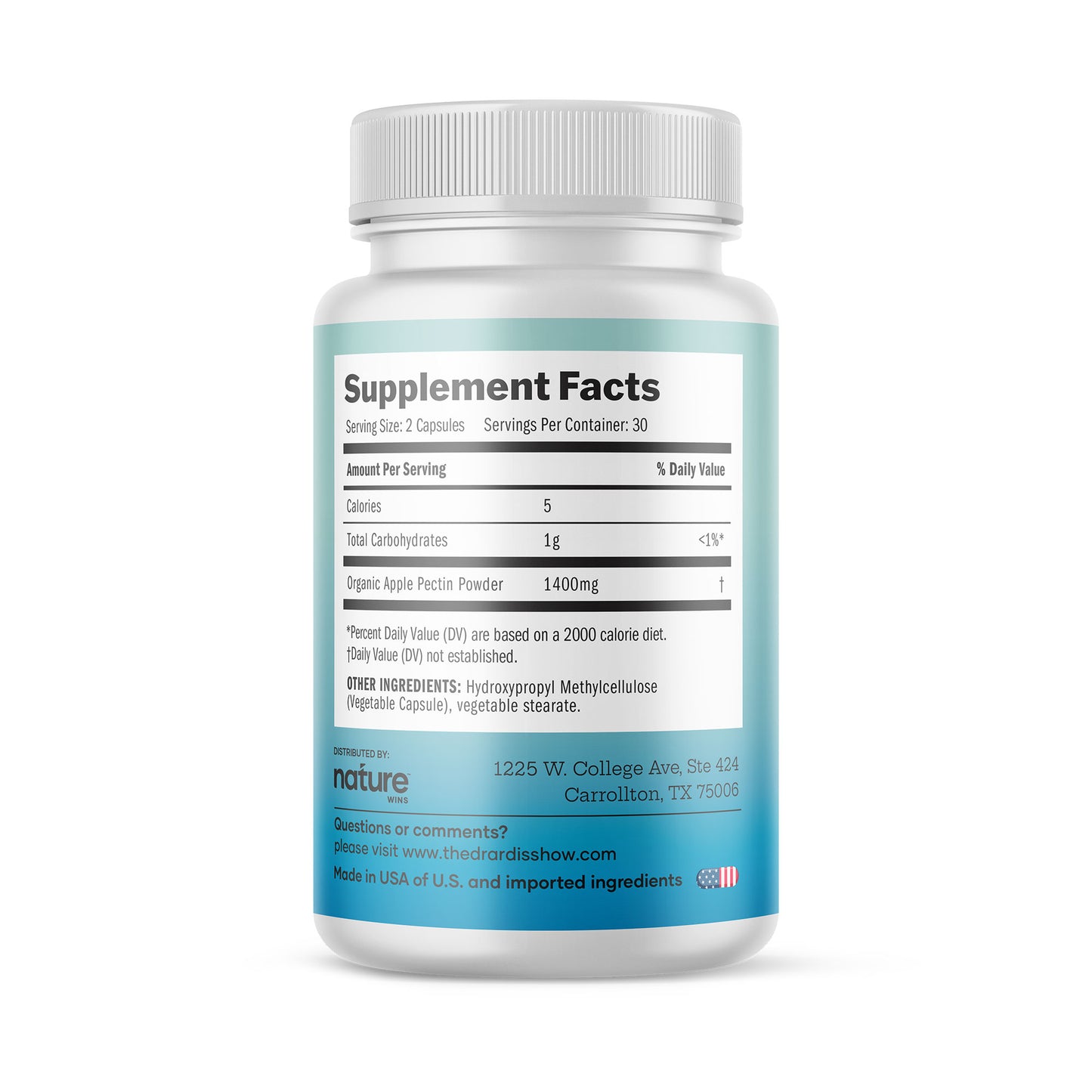 Nature Wins Apple Pectin - 60 Capsules