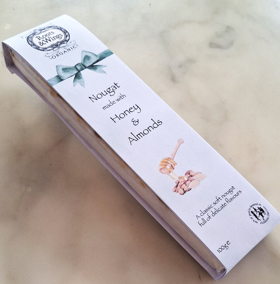 Roots & Wings Nougat with Honey & Almonds - 100G (Org)