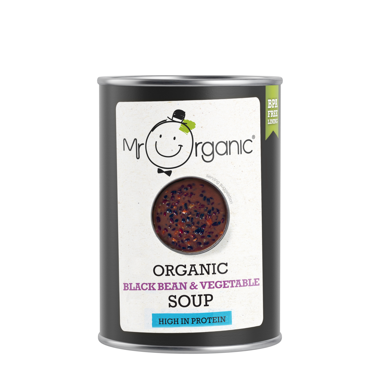 Mr Organic Black Bean & Vegetable Soup - Case of 12 X 400g