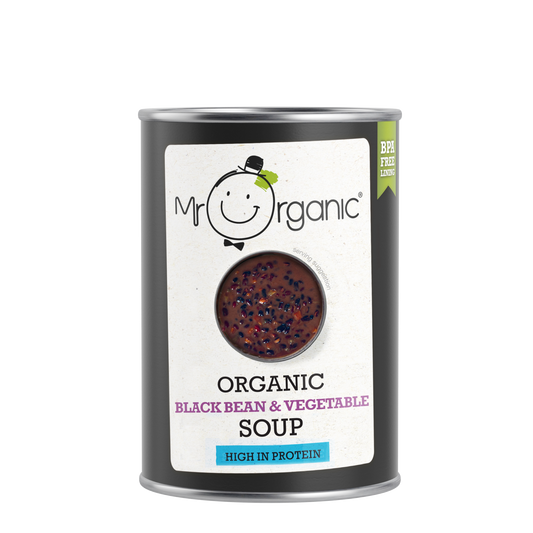 Mr Organic Black Bean & Vegetable Soup - Case of 12 X 400g