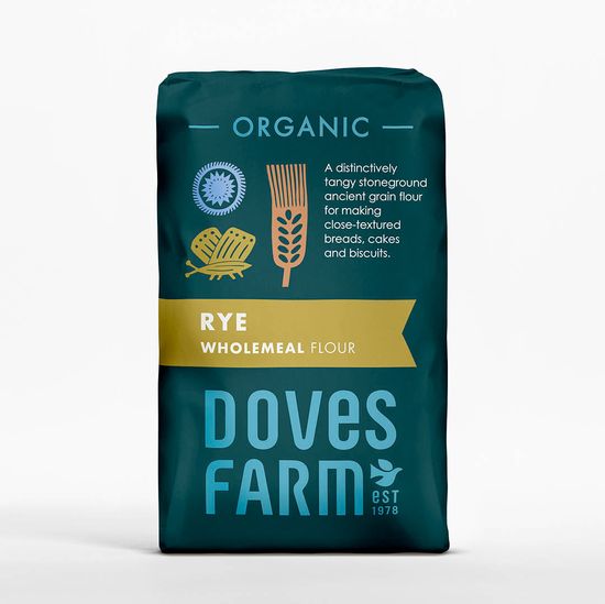 Doves Farm 100% Rye Wholemeal Flour - Pack of 5 x 1KG