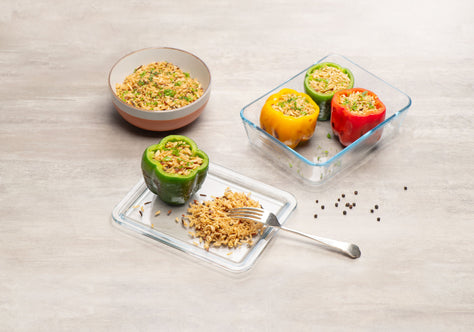 Pyrex Rectangular Glass Dish with Glass Lid - Set of 3 x 1.5L