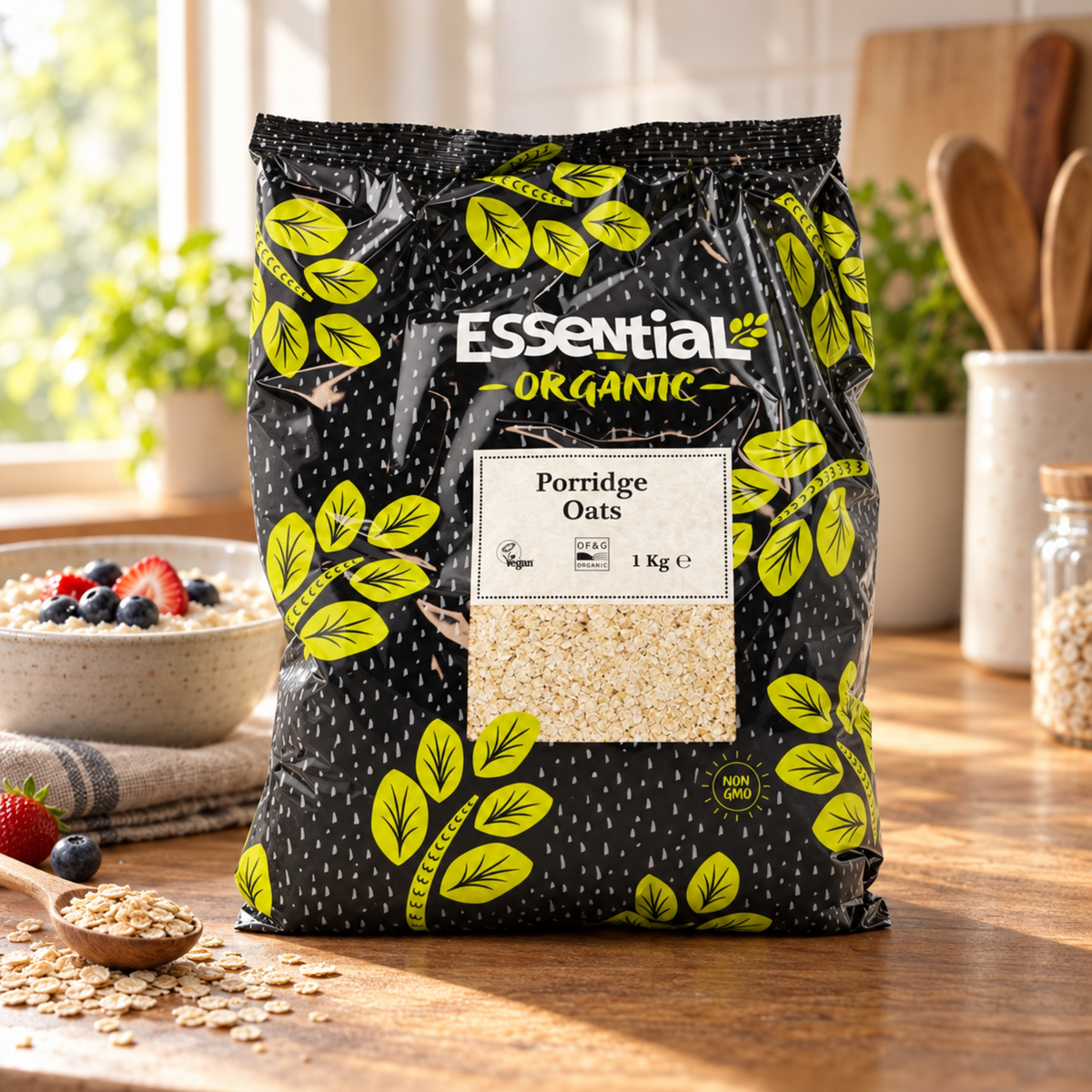 Essential Porridge Oats 1KG - lifestyle shot
