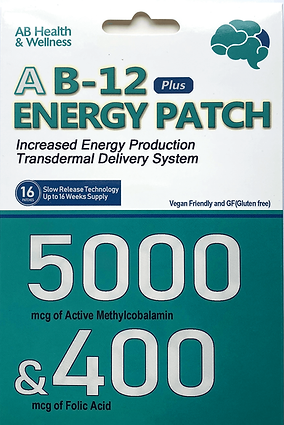 AB Health B-12 Energy Patch 5000 MCG - discs (Org)