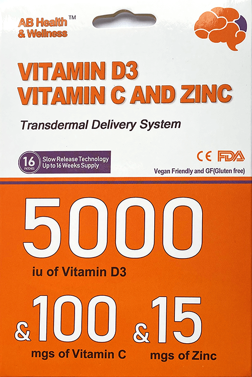 AB Health D3, C and Zinc Vitamin Patch - 16 discs (Org)
