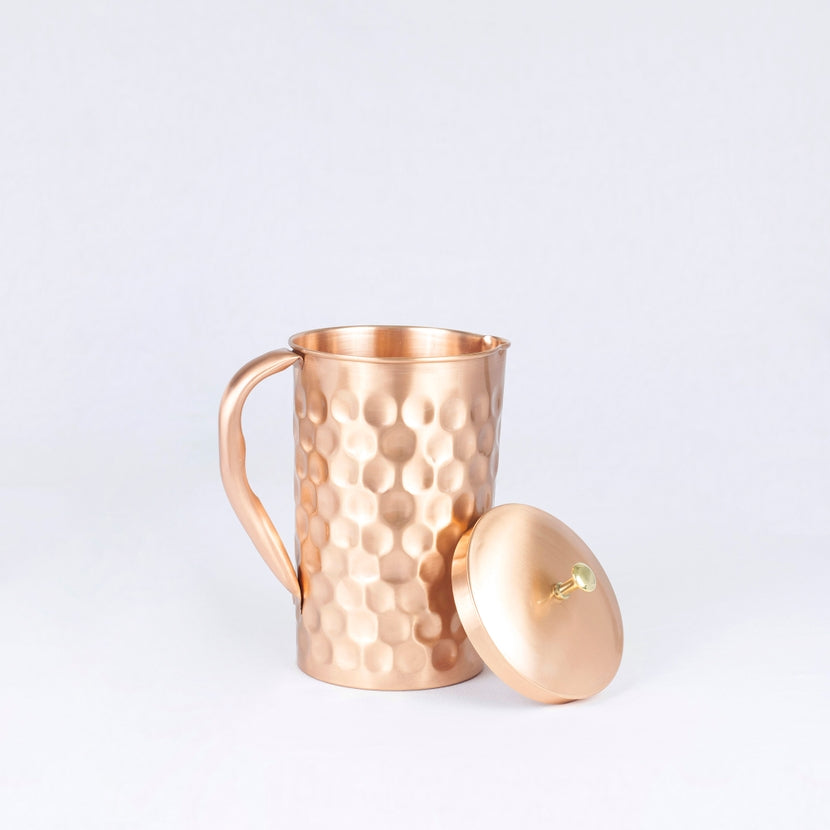 El'Cobre Copper Jug with Lid - 1.2L