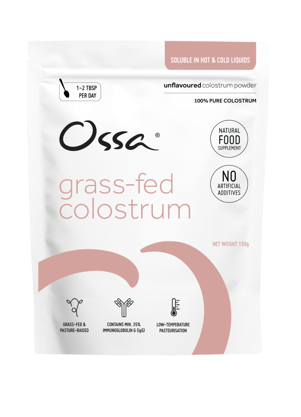 Ossa Grass-fed Colostrum Powder - 150G (Org)