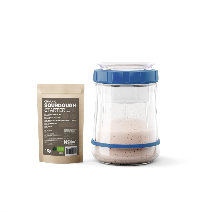 Kefirko Sourdough Fermenter (with 15G Sachet of Starter) - Blue - 900ML