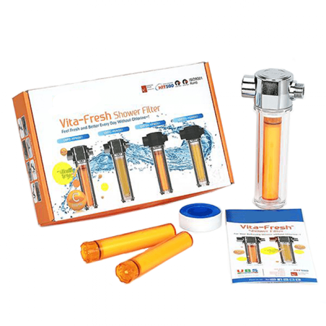 Osmio Vitafresh Inline Vitamin C Shower Filter Combo Pack - Pack of 2