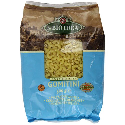 La Bio Idea White Gomitini (Macaroni) Pasta - Case of 12 x 500G (Org)
