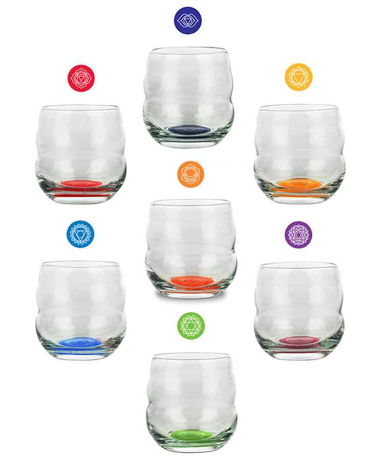 Chakra Affirmation Glasses - Set of 7