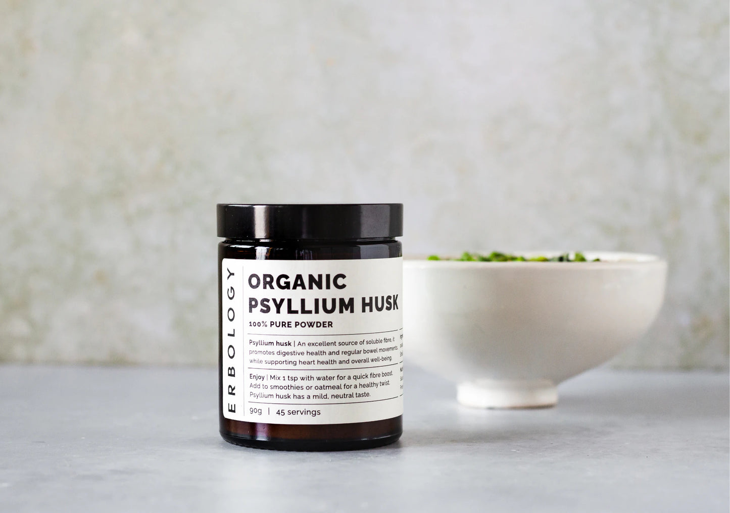 Erbology Psyllium Husk Powder - 90G (Org)