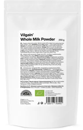 Vilgain Organic Whole Milk Powder - 250G