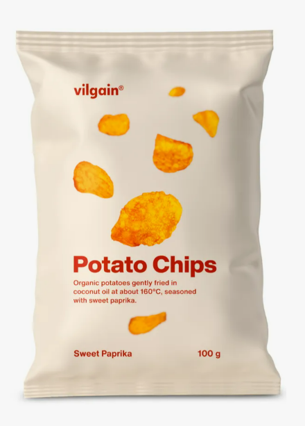 Vilgain Potato Chips - Paprika - 100G (Org)